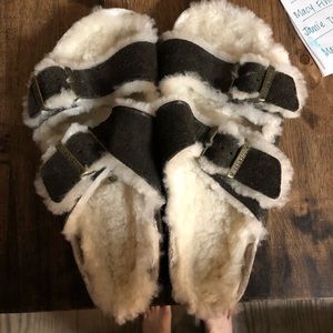 Shearling Birkenstocks